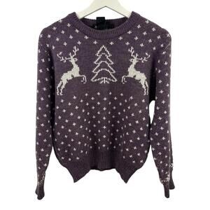 Organically Grown Pullover Christmas Sweater Women's Size L